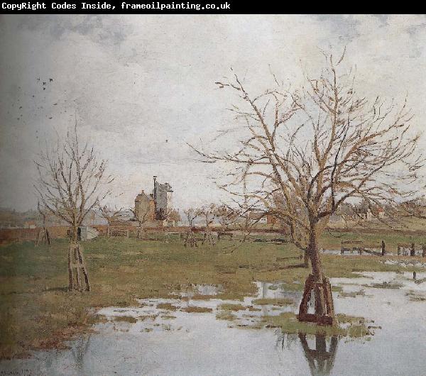 Camille Pissarro flooded grassland